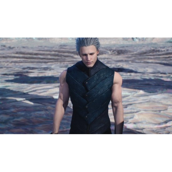 Vergil Devil May Cry 5 Blue and Black Vest