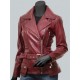 Victoria Women's Burgundy Moto Jacket