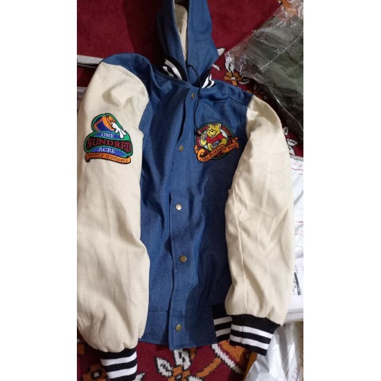 Vintage Winnie The Pooh Varsity Denim Jacket