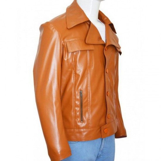 Vinyl Bobby Cannavale Brown Leather Jacket