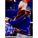 WWE Dean Ambrose Blue And Brown Shearling Jacket