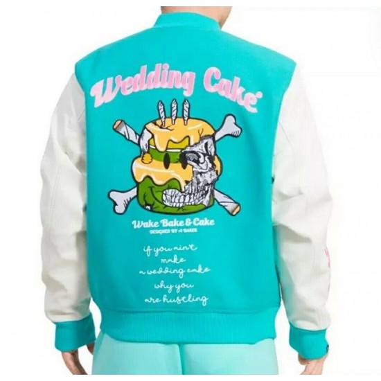 Wedding Cake Embroidered Goonies 2 Mint Varsity Jacket