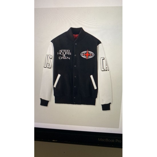 Weeknd Stadium Black and White Varsity Jacket