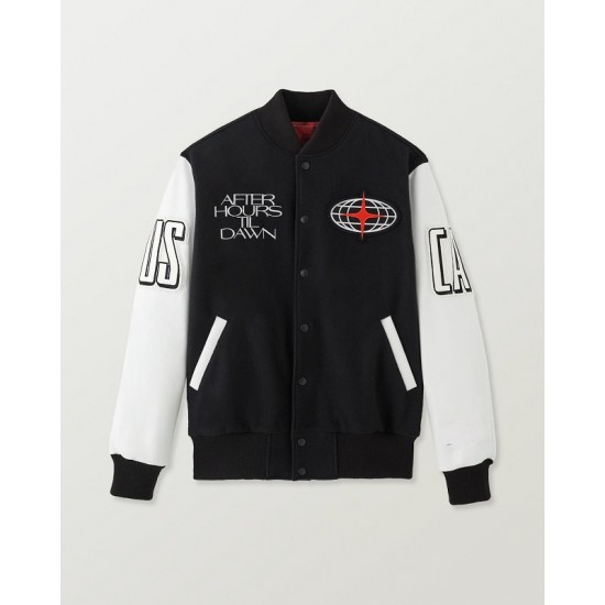 Weeknd Stadium Tour Black and White Varsity Jacket