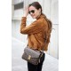 Western Brown Suede Leather Wear Fringe Vintage Coat Jacket