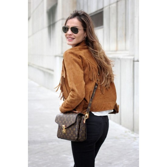 Western Brown Suede Leather Wear Fringe Vintage Coat Jacket