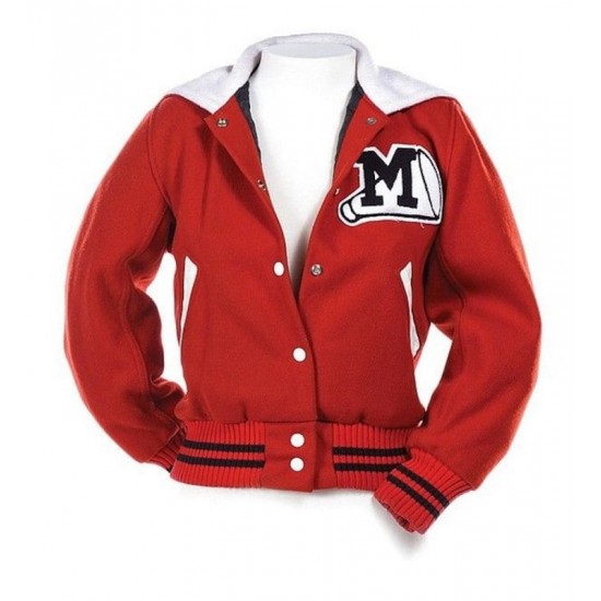 Women Glee Cheerios Cheerleading Varsity Bomber Jacket