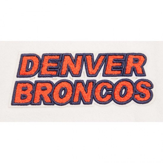 Women's Denver Broncos Pro Standard Cream Retro Classic Varsity Jacket