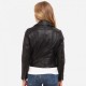 Women's Electra Black Leather Biker Jacket