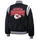 Women's Kansas City Chiefs Black Super Bowl LVIII Champions Varsity Jacket