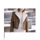 Womens Aviator B3 Distressed Brown WinterJacket