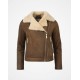 Womens Aviator B3 Distressed Brown WinterJacket