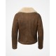 Womens Aviator B3 Distressed Brown WinterJacket