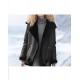 Womens Aviator B3 Sherling Black Winter Jacket