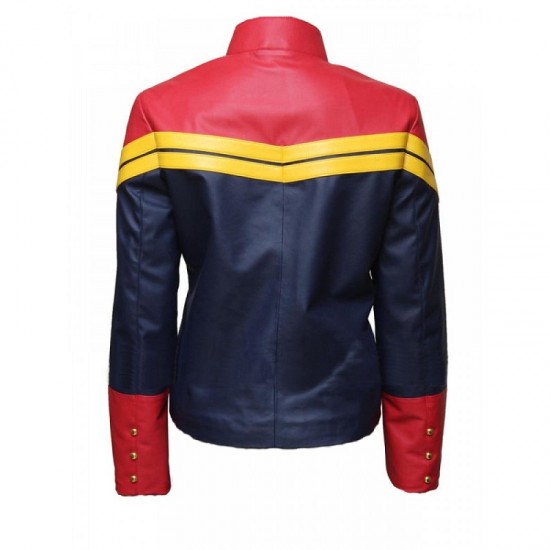 Womens Captain Marvel Carol Danvers Leather Jacket