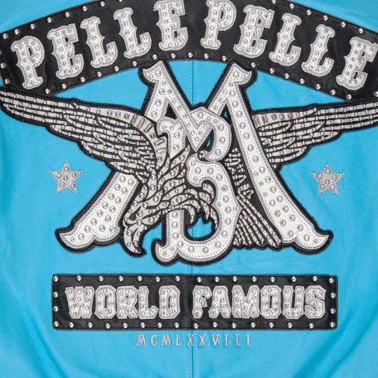 Womens Pelle Pelle World Famous Turquoise Leather Jacket