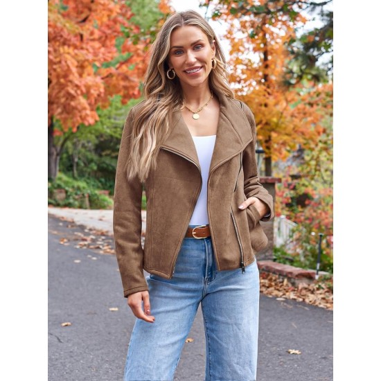 Womens Suede Leather Fall Fashion 2024 Outfits