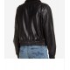 Women’s Black Bomber Leather Jacket