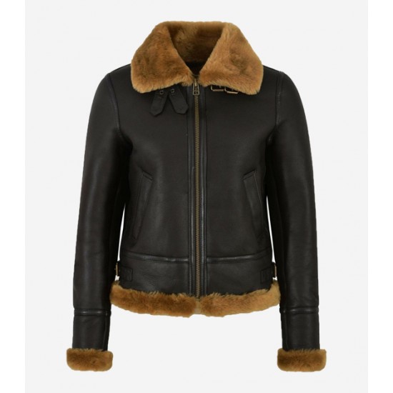 Women’s RAF B3 Flying Bomber shearling jacket