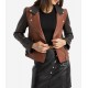 Women’s Two-Tone Faux Leather Biker Jacket