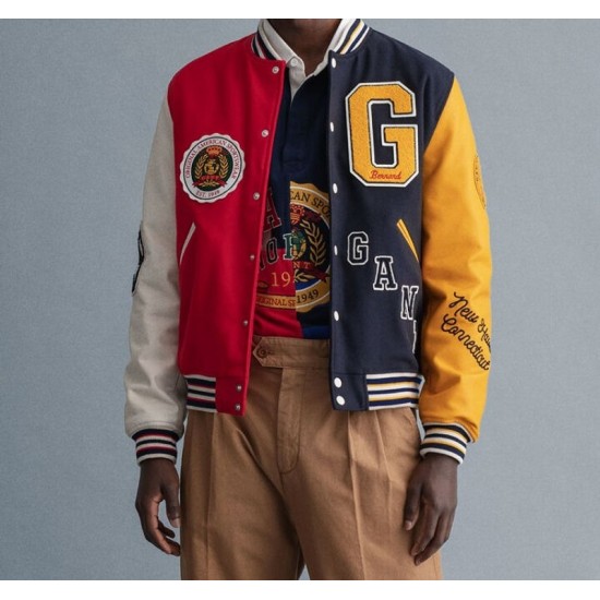 Wool GANT Varsity Badge Jacket