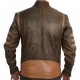 X-Men Wolverine Origins Logan Brown Biker Leather Jacket