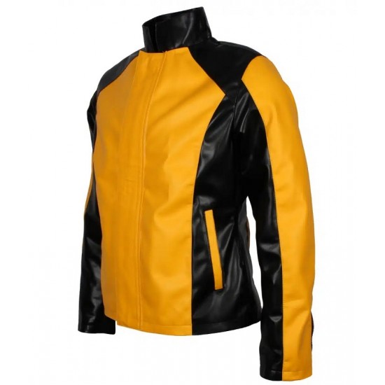 Yellow Infamous 2 Faux Leather Jacket