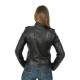 Womens Black Color Genuine Lambskin Leather Jacket Biker Slim Fit