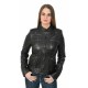 Womens Black Color Genuine Lambskin Leather Jacket Biker Slim Fit