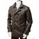 Brand New Men's Genuine Designer Lambskin Leather Trench Coat Long Jacket