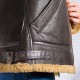 Brown Raf WWII Aviator Vintage Real Shearling Sheepskin Flying Leather Jacket