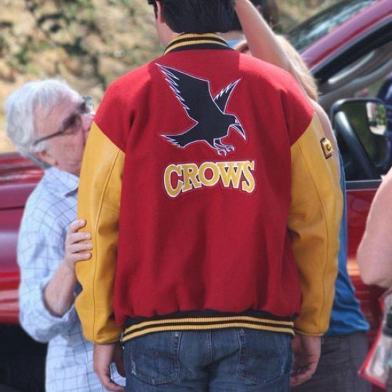 Mens Smallville Superman Clark Kent Crows Varsity Letterman Jacket