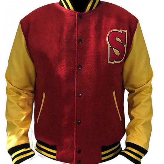 Mens Smallville Superman Clark Kent Crows Varsity Letterman Jacket