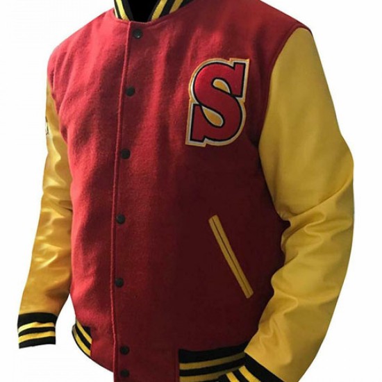 Mens Smallville Superman Clark Kent Crows Varsity Letterman Jacket