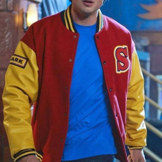 Mens Smallville Superman Clark Kent Crows Varsity Letterman Jacket